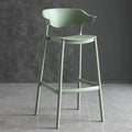 Tabouret de bar 50 x 53 x 103 cm en polypropylène vert sauge avec dossier style contemporain